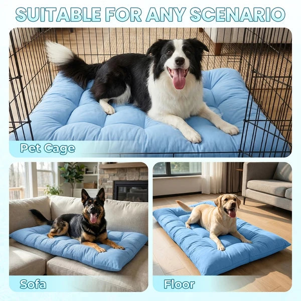 Extra Large Plush Dog Sofa Bed, Washable Bolster Pet Couch Bed for Large Medium Dogs & Cats