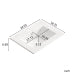 Wall Mount Floating Bathroom Vanity with Sink, Modern Dark Walnut Floating Cabinet with White Integrated Sink, Double Drawers