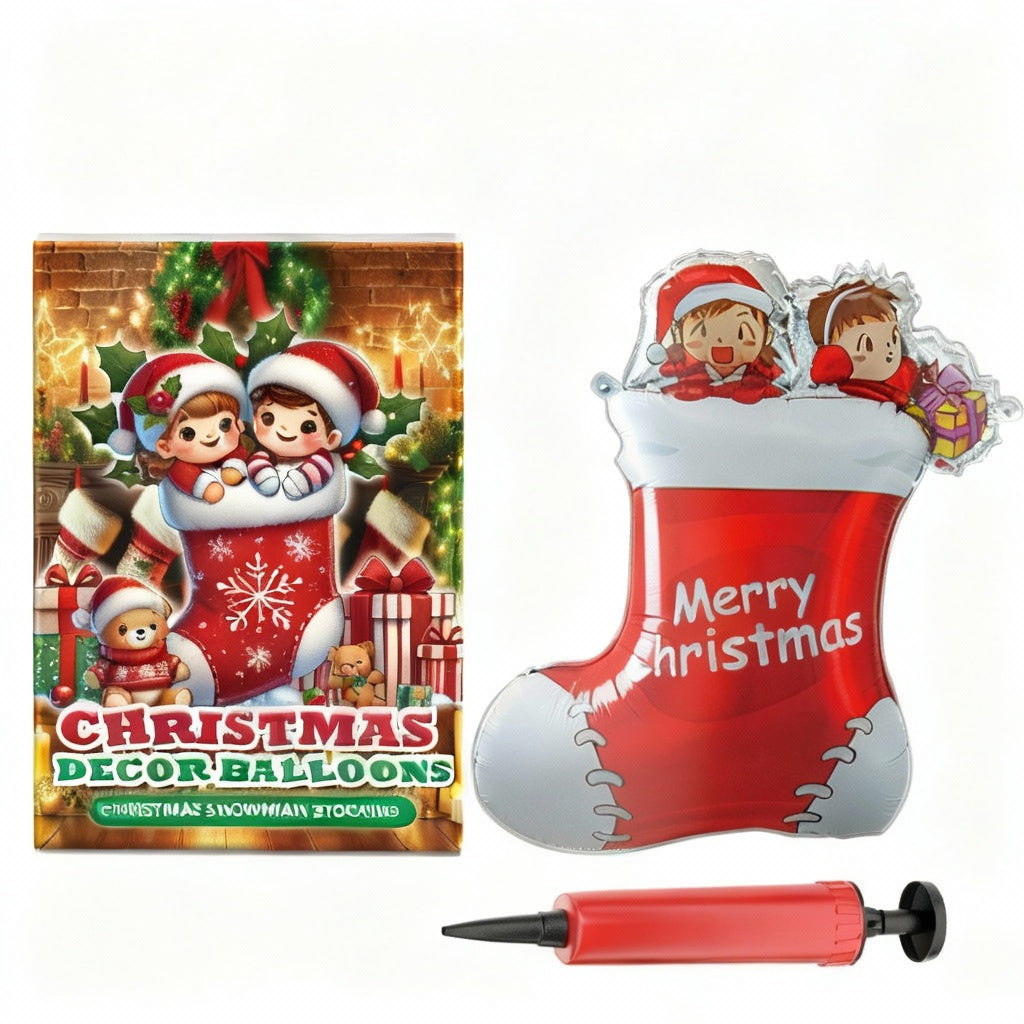 Dowmoo Christmas Balloons Balloon Standing Santa Claus Reindeer Christmas Tree Event Atmosphere Decoration