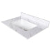 31 Inch Bathroom Vanity Top with Sink, White Marble Look Countertop with Undermount Rectangular Sink and 4 Inch Backsplash