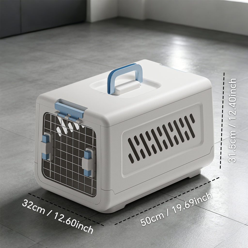 Small Hard Sided Pet Carrier, Portable Ventilated Travel Crate with Metal Door and Handle for Small Dogs and Cats, Perfect for Car Rides, Vet Visits and Daily Use