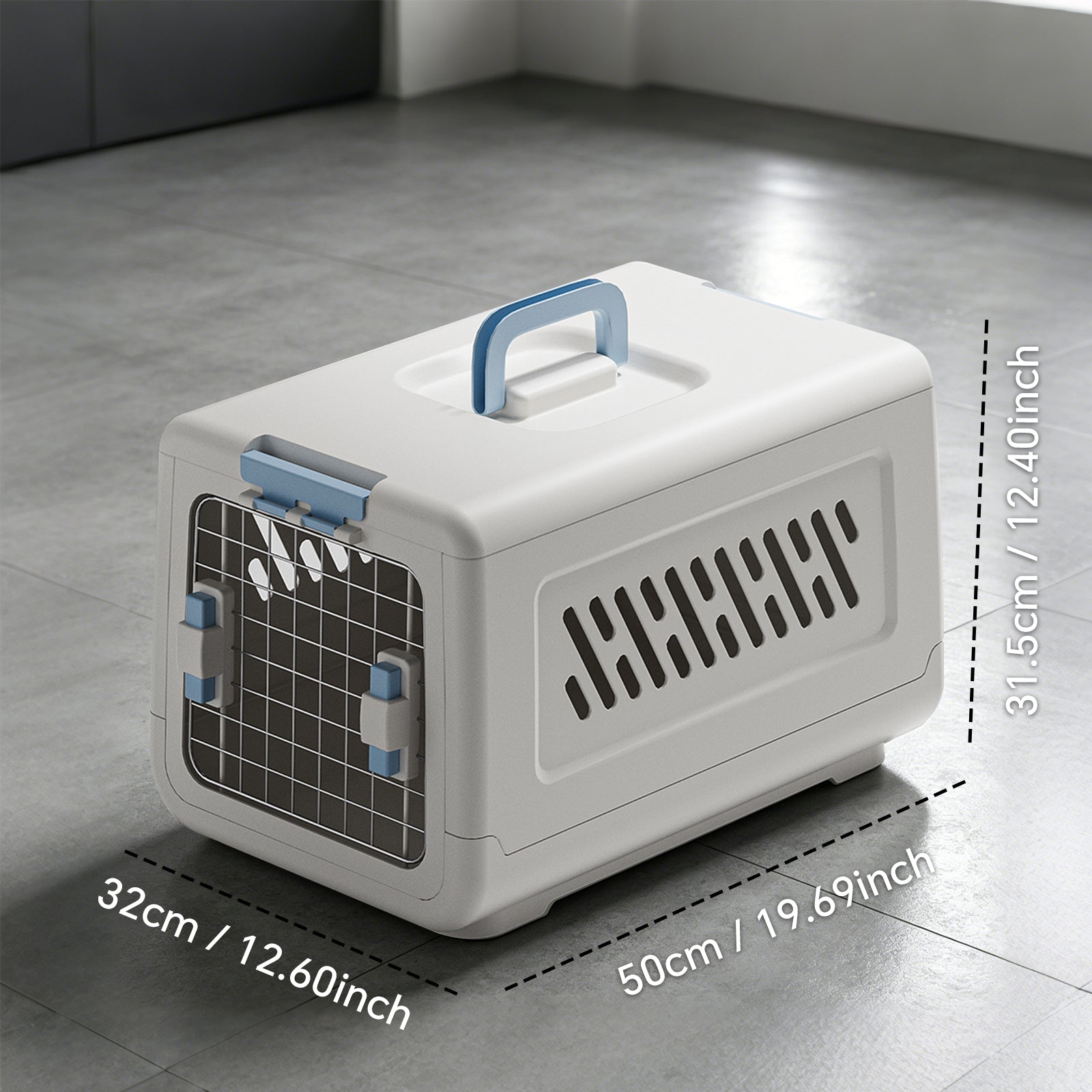 Small Hard Sided Pet Carrier, Portable Ventilated Travel Crate with Metal Door and Handle for Small Dogs and Cats, Perfect for Car Rides, Vet Visits and Daily Use