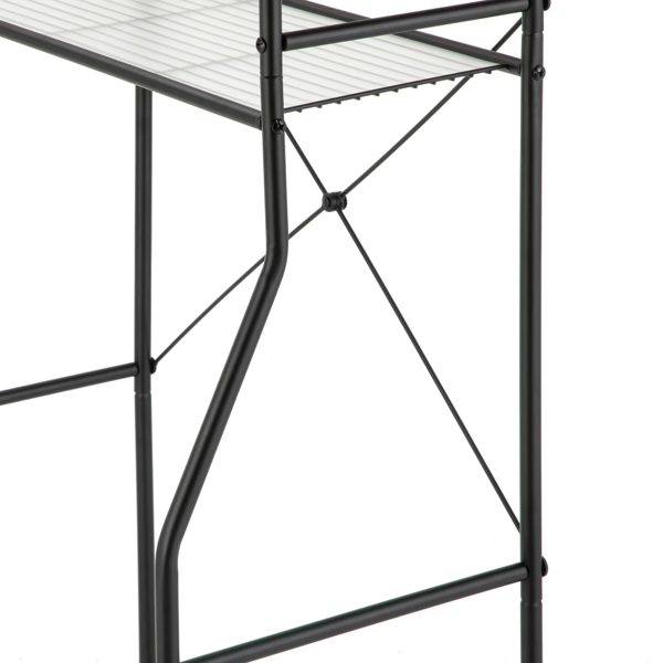 AEELLEEA 3-Tier Over-the-Toilet Storage Rack, Freestanding Metal Bathroom Organizer Shelf, Black