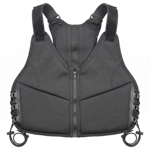 AEELLEEA Adjustable Weighted Workout Vest for Running and Strength Training, Stretch Fabric, Front Zipper, Black