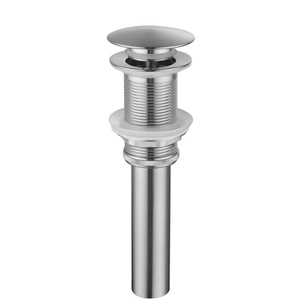 Pop Up Drain for Bathroom Sink, Brushed Nickel Stainless Steel Sink Drain Assembly, All Mounting Hardware Included, Fits Vessel Vanity Sinks