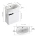 16 Inch Bathroom Vanity with Sink, Small White Bathroom Cabinet with Ceramic Basin, Soft Close Door for Small Bathroom
