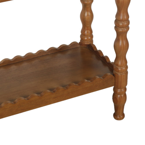 AEELLEEA 47.2" Farmhouse Console Table with 3 Drawers, Rustic Wood Entryway Table with Storage Shelf, Brown