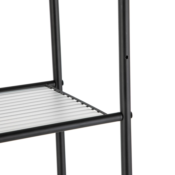 AEELLEEA 3-Tier Over-the-Toilet Storage Rack, Freestanding Metal Bathroom Organizer Shelf, Black