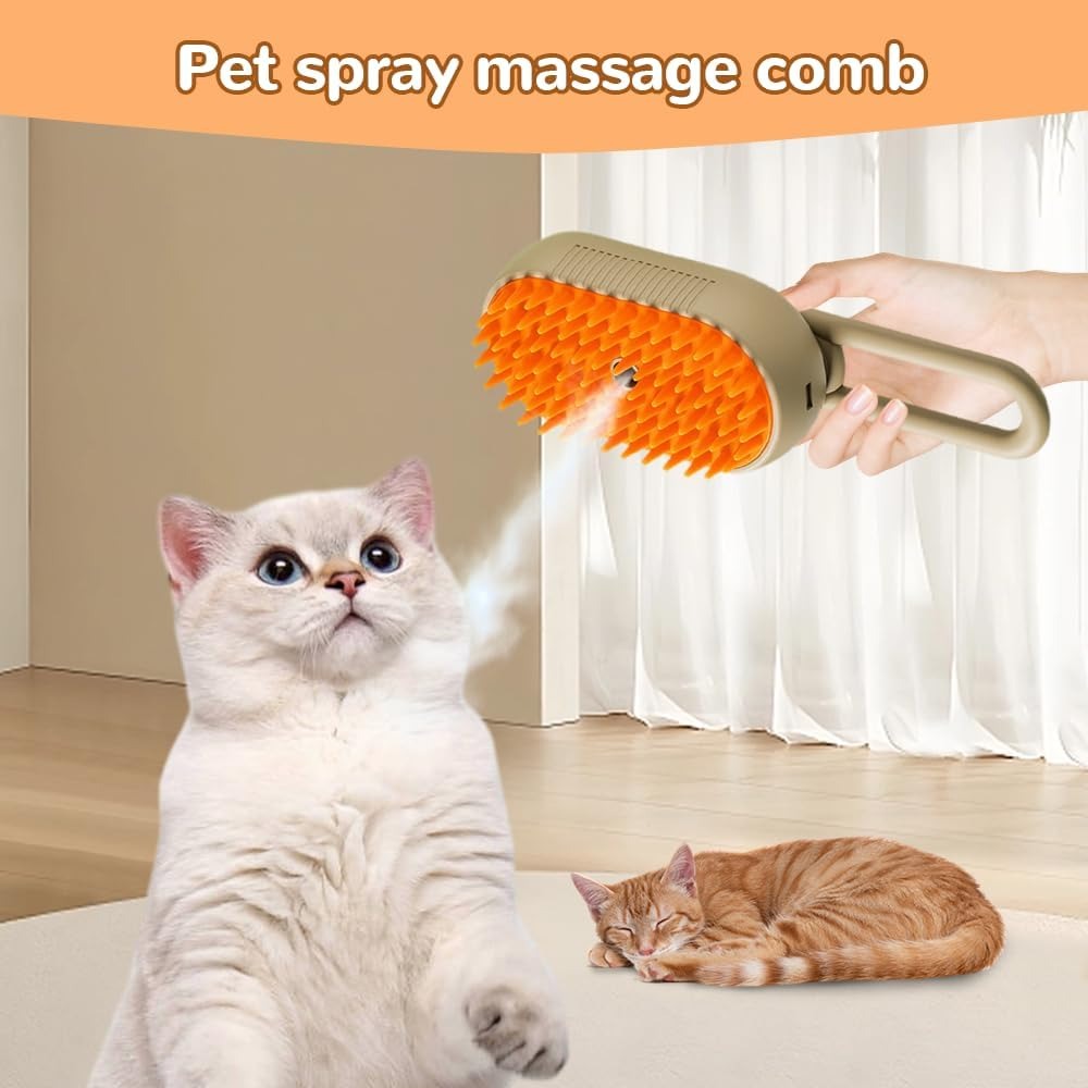 Pet Grooming Brush, Dual Sided Dog Cat Massage Comb, Gentle Floating Hair Remover Shedding Brush