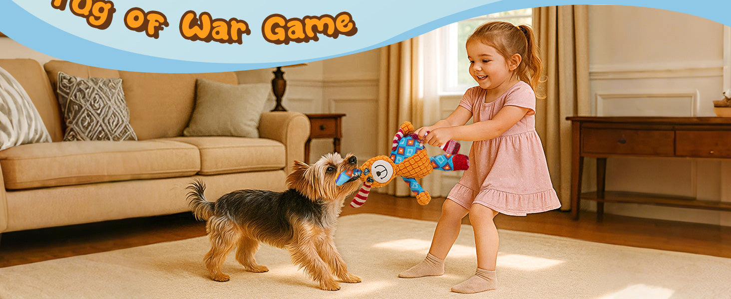 Swooflia Crinkle Dog Toy - Enrichment Squeaky Plush Toys to Keep Them Busy,Treat Boredom for Small Dogs Funny Interactive Stimulating Puppy Toy for Hide and Seek