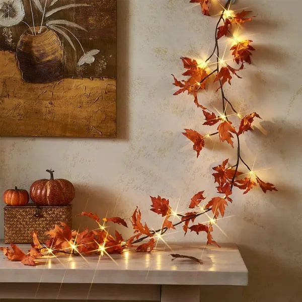 Aeelleea Fall Ivy Garland 74" Faux Vine with Silk Leaves, Artificial Hanging Greenery for Indoor Outdoor Wedding Bedroom Fall Decor