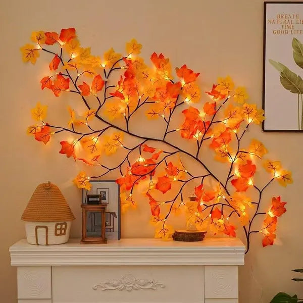 Aeelleea Fall Ivy Garland 74" Faux Vine with Silk Leaves, Artificial Hanging Greenery for Indoor Outdoor Wedding Bedroom Fall Decor