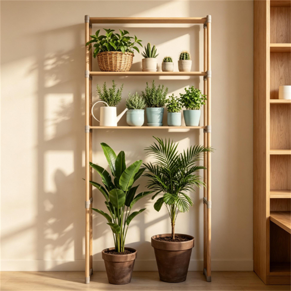 AEELLEEA 3-Tier Over-the-Toilet Storage Rack, Solid Pine Wood Bathroom Organizer Shelf, 28" W x 11" D x 58.5" H, Natural Wood