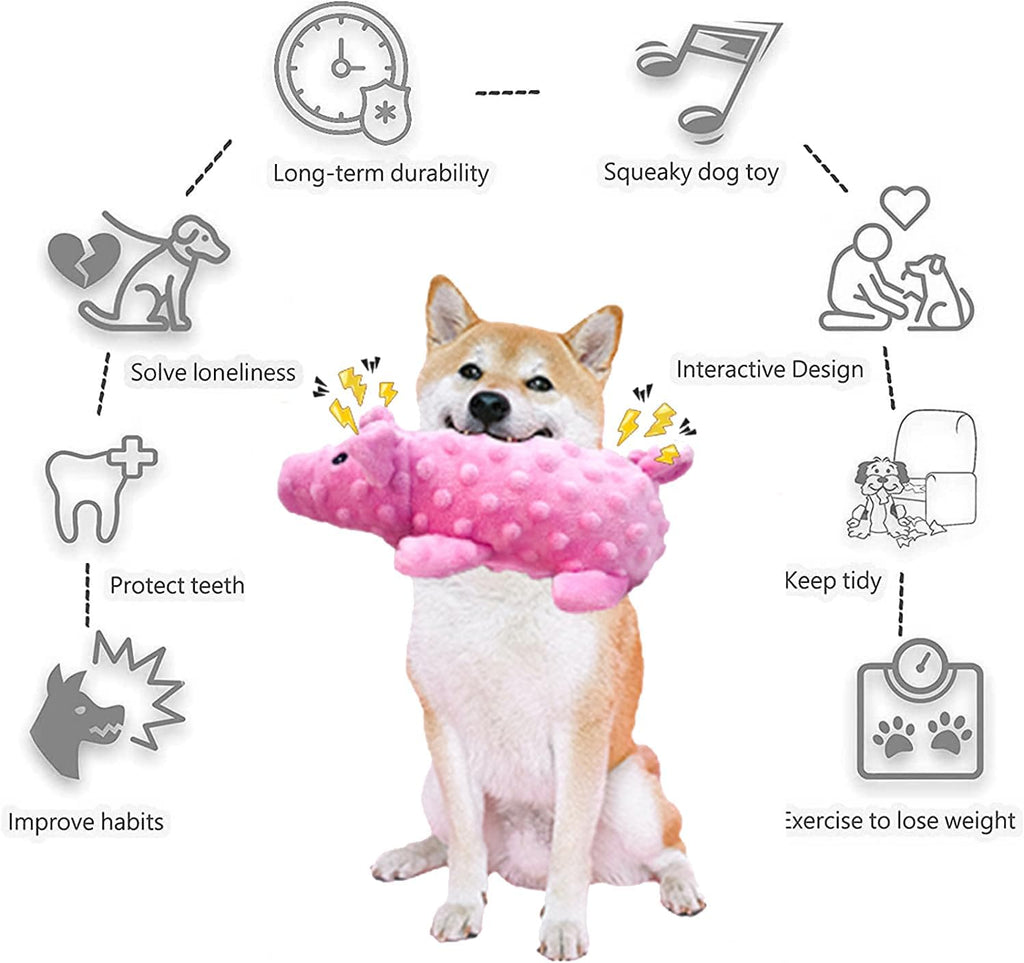 Squeaky Dog Toys Plush Dog Toy with Crinkle Paper Stuffed Durable Dog Chew Toys