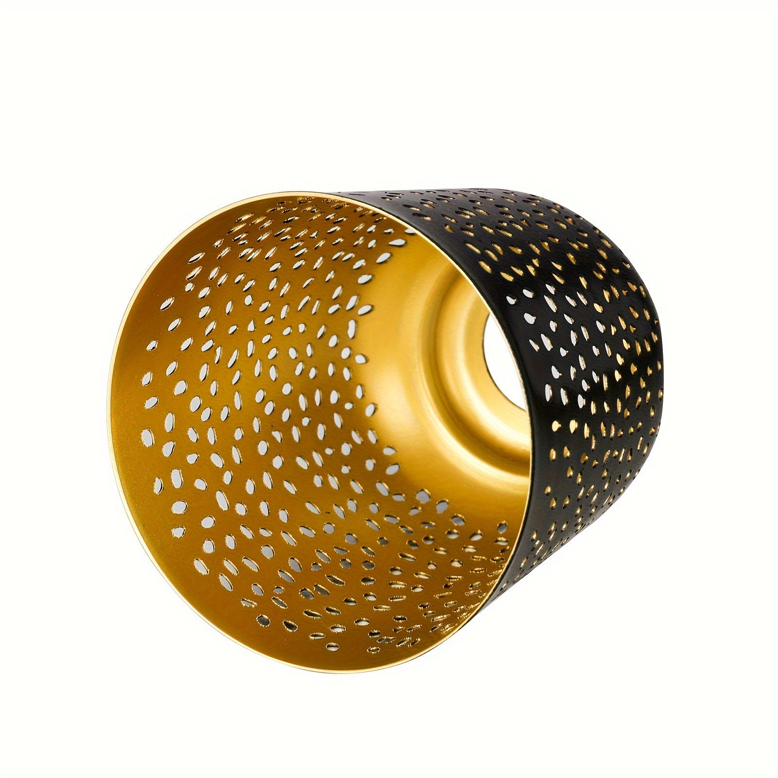 4-Pack Etched Raindrop Metal Pendant Light Shades,5" Diameter, Bronze/Black for Ceiling Fan & Lamp Covers