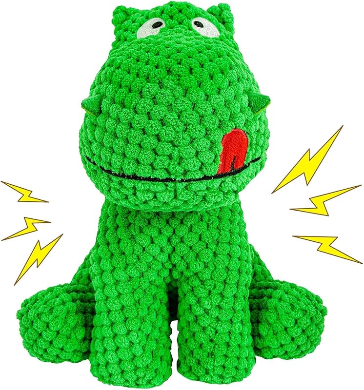 Large Squeaky Dog Toys, Plush Dog Toys with Crinkle Paper to Keep Them Busy, Stuffed Tough Chew Toys for Small Medium and Large Dogs