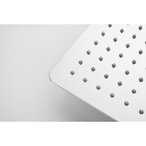 AEELLEEA 11.8 Inch Square Rain Shower Head with 11.2 Inch Ceiling Shower Arm, Chrome Overhead Rainfall Shower for Bathroom