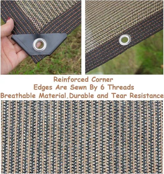 Aeelleea Fence Privacy Screen, 6'6"x9'9" 80% Sun Shade Cloth, UV Protection Outdoor Patio Railing Cover for Backyard Garden