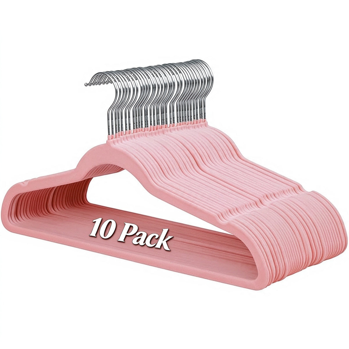 AEELLEEA 10 Pack Velvet Hangers, Premium Non-Slip Clothes Hangers, Pink