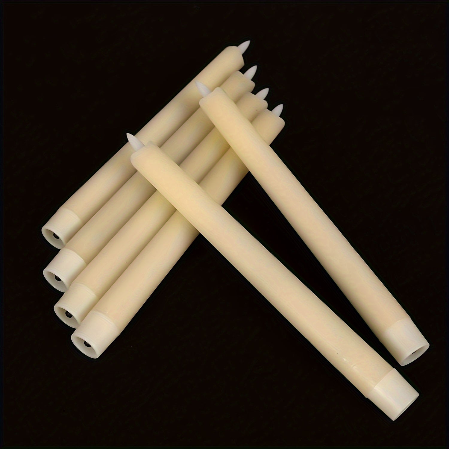 Flameless Red Taper Candles Flickering with 10-Key Remote, LED Warm 3D Wick Light Window Candles Real Wax Pack of 6, Christmas Home Wedding Decor