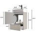 20 Inch Bathroom Vanity with Sink, Striped Beige Gray Freestanding Bathroom Cabinet, Modern Ceramic Basin