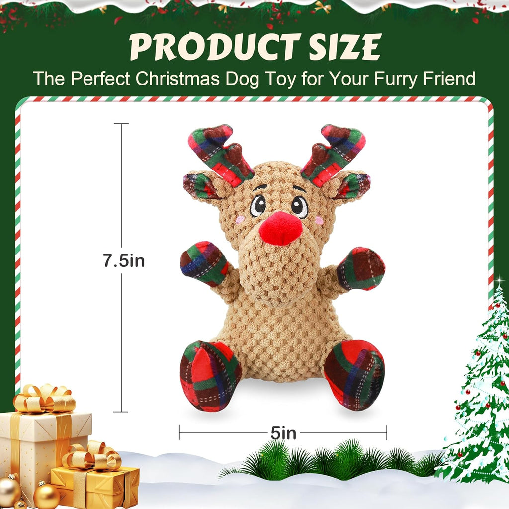 Dog Toys, Dog Squeaky Toy with Crinkle Paper, Interactive Durable Plush Dog Chew Toys for Puppy, Small, Middle, Large Dogs Training and Reduce Boredom