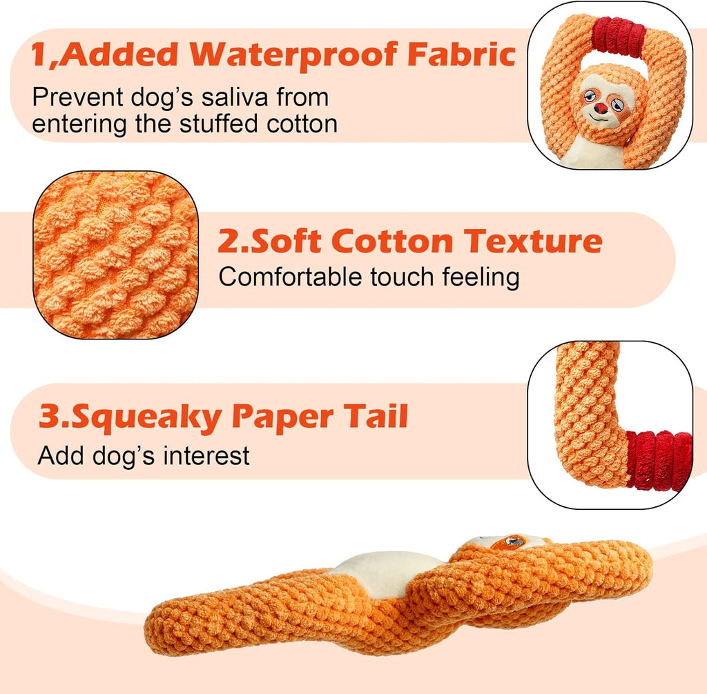 Large Squeaky Dog Toys, Stuffed Animal Dog Plush Toy,Interactive Puppy Toys with Crinkle Paper for Small, Medium, and Large Dogs,Daily Companionship, Training Reward Gift.