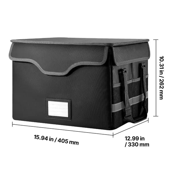 Aeelleea 1832℉ Fireproof Waterproof Document Box with Lock, Portable File Storage Organizer for Home Office, Store Passports & Important Papers