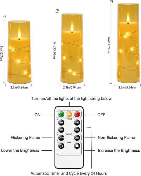 Flameless LED Candles with Timer 12 Pc Flickering Flameless Candles for Romantic Ambiance and Home Decoration Stable Acrylic Shell