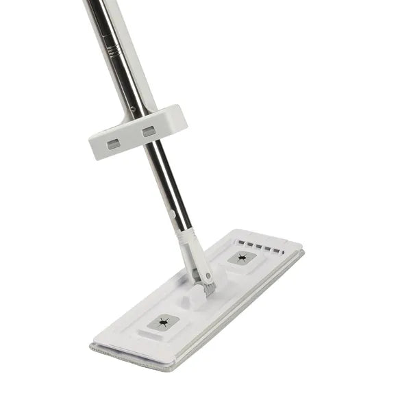 Self-Wringing Flat Mop, Microfiber Floor Mop with 4 Reusable Washable Mop Pads for Hardwood Tile Laminate Floors