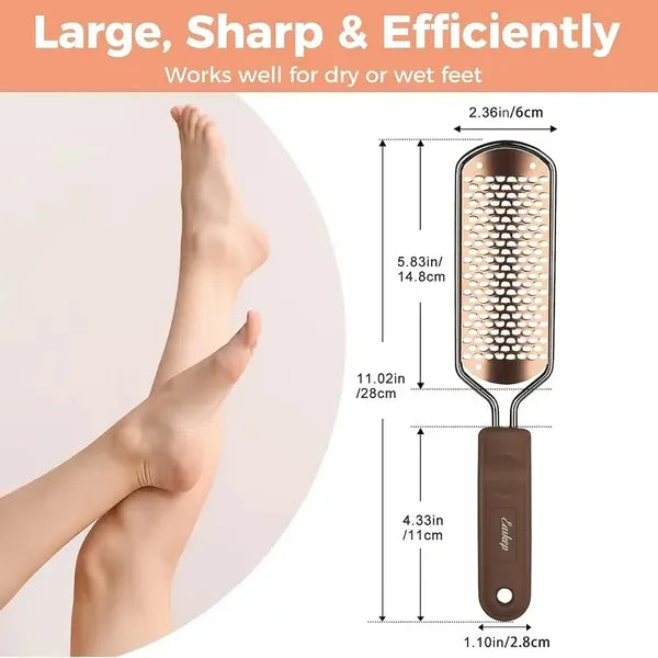Stainless Steel Foot Callus Remover File  Professional At-Home Pedicure Tool