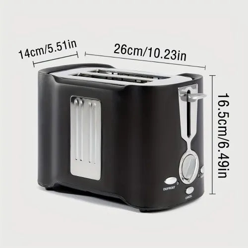 FST-MBJ-110V 2 Slice Toaster, Stainless Steel Wide Slot Toaster with Removable Crumb Tray, Adjustable Browning Control for Breakfast Bread