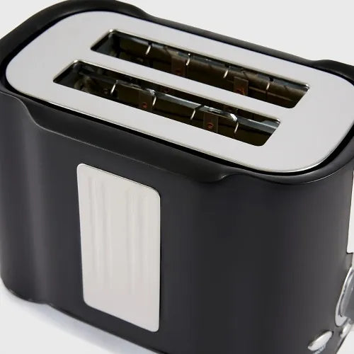 FST-MBJ-110V 2 Slice Toaster, Stainless Steel Wide Slot Toaster with Removable Crumb Tray, Adjustable Browning Control for Breakfast Bread