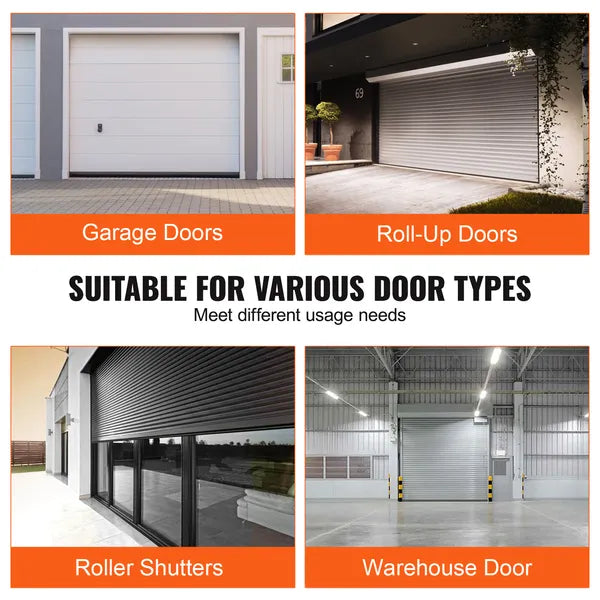 U Shape + O Ring Garage Door Bottom Seal, 16 Ft Weatherproof Rubber Weather Stripping, 5/16 in T-Ends, 3 3/4 in Width, Black