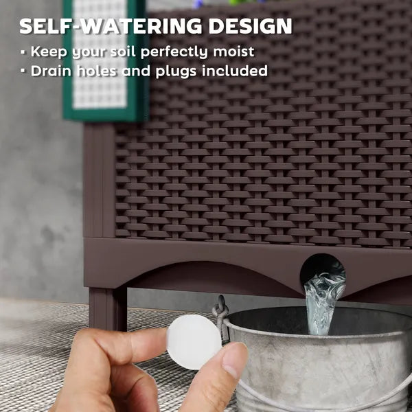 AEELLEEA Vertical Mini Greenhouse with Self Watering Planter Box PE Cover Anti UV Insect Proof for Indoor Outdoor Plant Growing