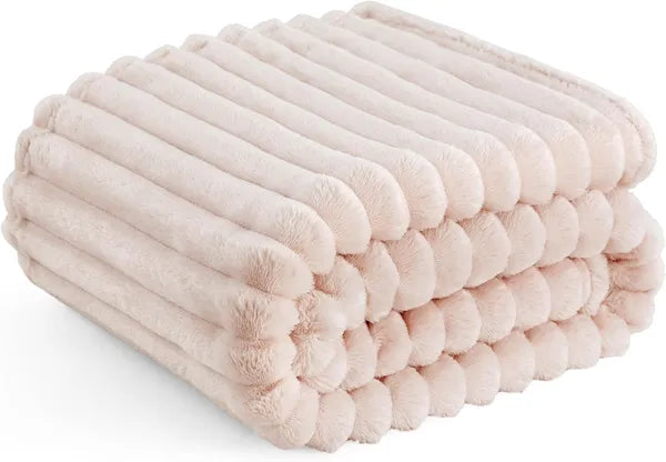 Aeelleea GentleSoft Pink Throw Blanket, Soft Plush Blanket, Cute Flannel Rug, Halloween Christmas Home Decor Gift, Crystal Pink 50x60 Inches