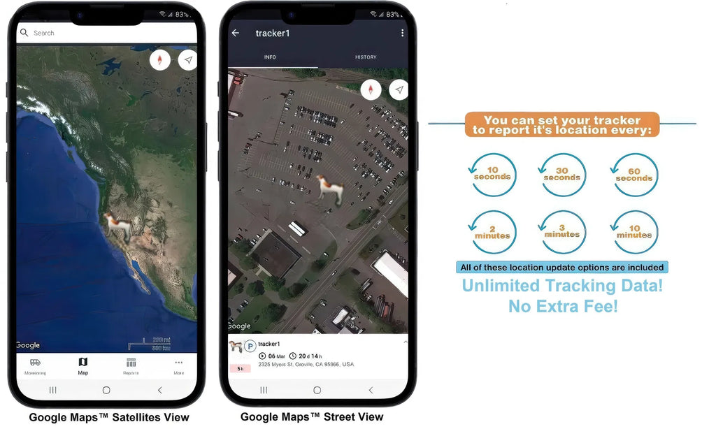 GPS Dog Tracker, Waterproof Pet Harness, Live Map, Virtual Fence, Escape Alerts, 4G LTE, Large Dogs (24-30 in), Week Battery