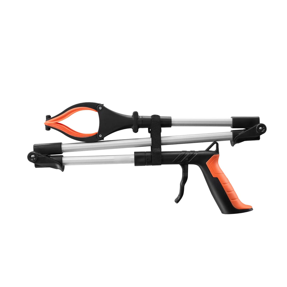 43" Extra Long Foldable Reacher Grabber, 360° Rotating Jaw with LED Light & Magnet, Lightweight Pickup Tool