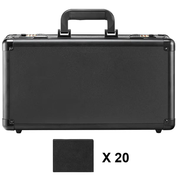 Graded Card Storage Case with Combination Locks, 4-Slot Sports Trading Card Box with 20 Foam Dividers, Fits PSA, BGS, SGC & Top Loaders