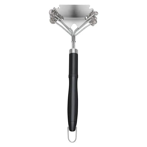 BBQ Grill Brush and Scraper Set, Stainless Steel Grill Cleaning Tools for Gas Charcoal BBQ, Long Handle Safe