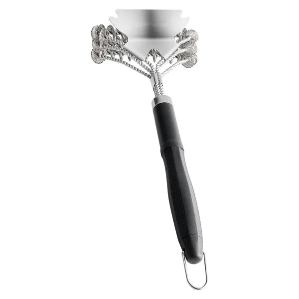 BBQ Grill Brush and Scraper Set, Stainless Steel Grill Cleaning Tools for Gas Charcoal BBQ, Long Handle Safe