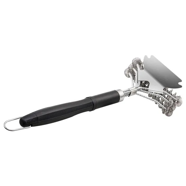 BBQ Grill Brush and Scraper Set, Stainless Steel Grill Cleaning Tools for Gas Charcoal BBQ, Long Handle Safe