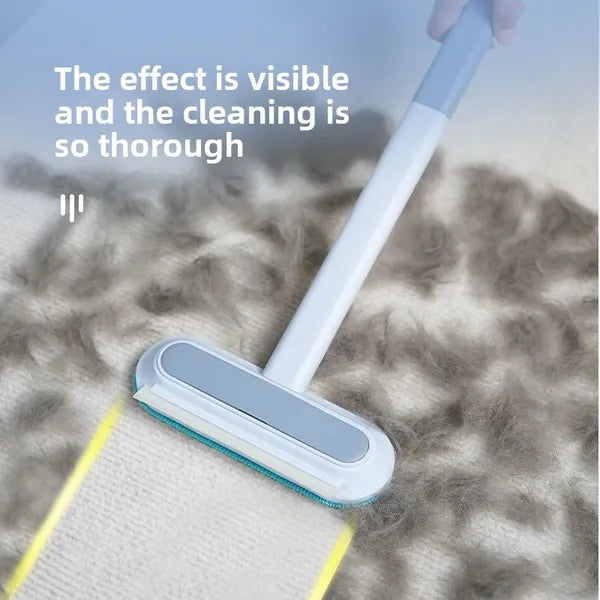 Pet Hair Remover Brush, 2-in-1 Lint Roller Cleaner with Soft Velvet Brush and Scraper, Reusable Dog & Cat Hair Removal Tool for Sofa, Carpet, Furniture and Clothes