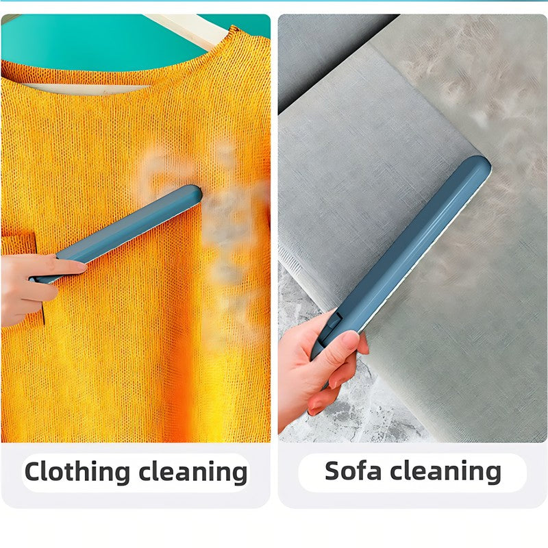 Pet Hair Remover Brush, 2-in-1 Lint Roller Cleaner with Soft Velvet Brush and Scraper, Reusable Dog & Cat Hair Removal Tool for Sofa, Carpet, Furniture and Clothes