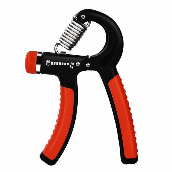 Adjustable Hand Grip Strengthener 11–132 lb, Forearm & Finger Exerciser with Non-Slip Handles, Black/Red