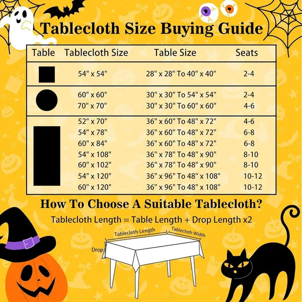 AEELLEEA Halloween Pumpkin Ghost Tablecloth 60 x 84 Inch, Waterproof Washable Polyester Table Cover for Holiday Dining Party