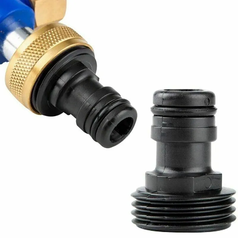 High Pressure Garden Water Wand, 18.3 Inch Long Aluminum Water Sprayer with 2 Brass Nozzles, On‑Off Control Valve, Quick Connect Adapter for Car Washing Patio Yard Cleaning