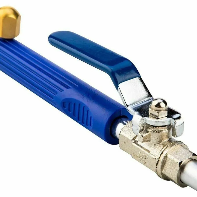 High Pressure Garden Water Wand, 18.3 Inch Long Aluminum Water Sprayer with 2 Brass Nozzles, On‑Off Control Valve, Quick Connect Adapter for Car Washing Patio Yard Cleaning