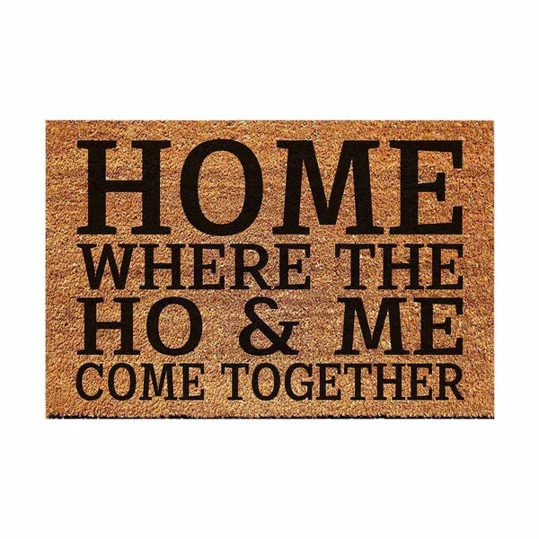 Home, Where I Meet The Lord Funny Coir Doormat, Non-Slip Front Porch Welcome Mat 23.6×15.7in, Housewarming Gift