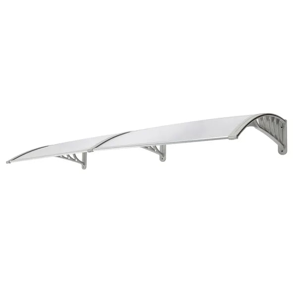AEELLEEA-Window Door Awning Canopy, Polycarbonate Rain Sun Shelter with ABS Aluminum Bracket, 78.74x37.8in Outdoor